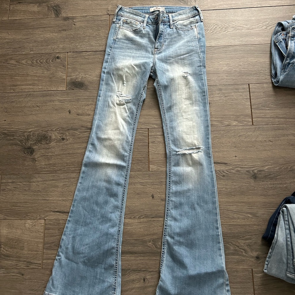 Hollister light washed flare jeans